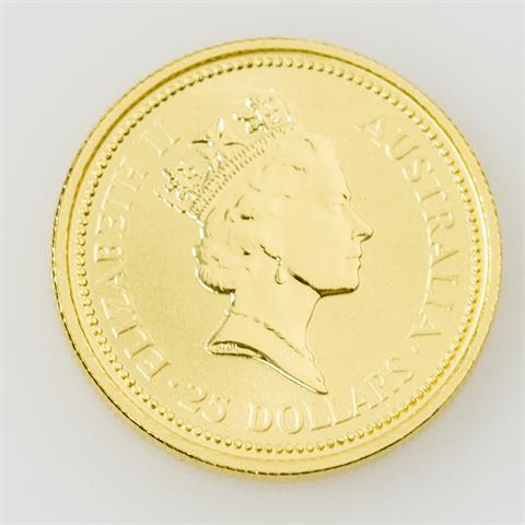 Australien - 25 Dollars, Nugget, 1/4 Unze GOLD,