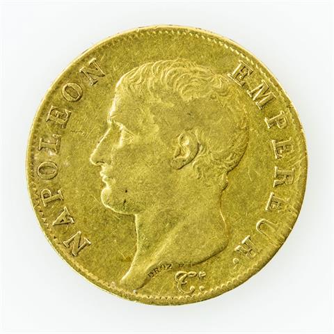 Frankreich - 40 Francs, Napoleon, AN13/A (1804/5), GOLD,