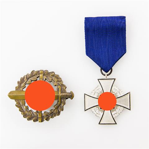 III. Reich - Konvolut: 2 Auszeichnungen, u.a. Dienstauszeichnung Silber für 25 Jahre