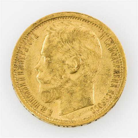 Russland/GOLD - 15 Rubel 1897r, Nikolaus II.,