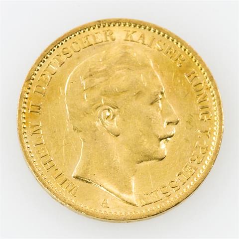 Preussen/GOLD - 20 Mark 1910 A, Wilhelm II.,