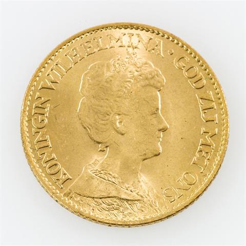 Niederlande/GOLD - 10 Gulden 1917, Wilhelmina,