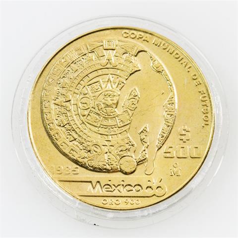 Mexiko/GOLD - 500 Pesos 1985, Fußball-Weltmeisterschaft 1986,