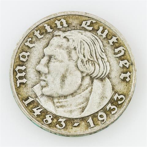 III. Reich - 2 Reichsmark 1933 A, Luther,