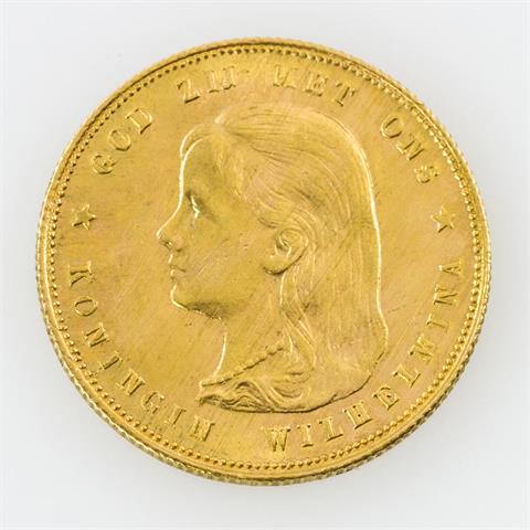 Niederlande/GOLD - 10 Gulden 1897, Königin Wilhelmina,