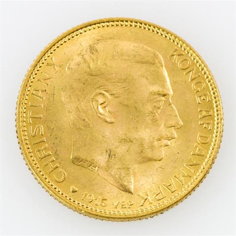 Dänemark/GOLD - 20 Kronen 1915, Christian X.,