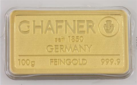 GOLDBARREN 100 g, Hersteller C. HAFNER,