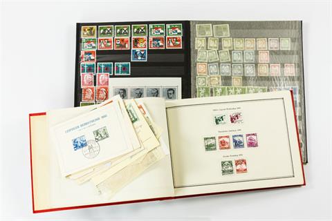 Briefmarken - Deutsches Reich. 2 Alben und ein Umschlag mit Belegen. Wertbestimmend ist das Album Deutsches Reich mit