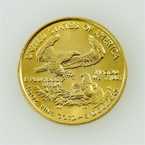 USA/GOLD - 5 Dollars, 1/10 Unze.