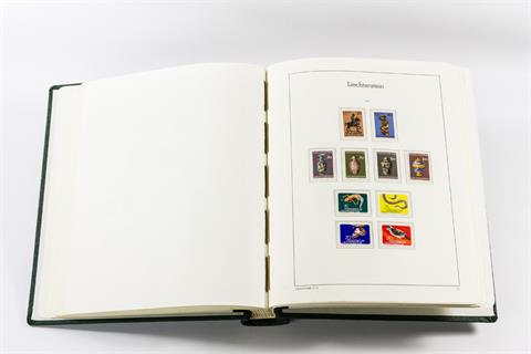 Briefmarken - Liechtenstein. Sehr saubere postfrische Teilsammlung ab 1945 mit guten und gesuchten Sätzen und Marken.