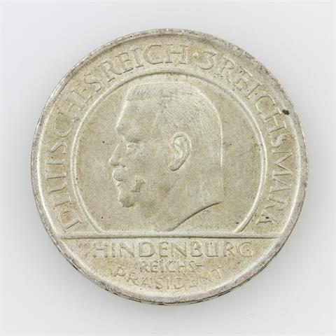 Weimarer Republik - 3 Reichsmark 1929 A, Schwurhand,
