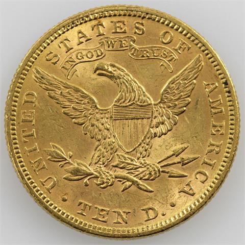 USA/GOLD - 10 Dollars 1882, Liberty Head,