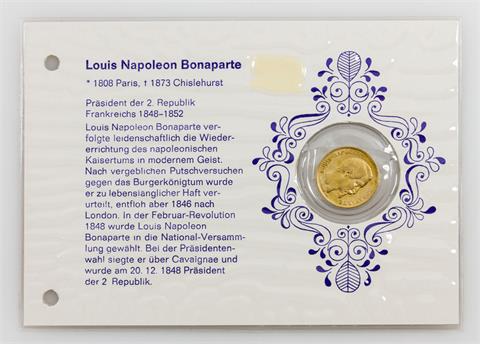 Frankreich/GOLD - 20 Francs 1852 A, Louis Napoleon Bonaparte,