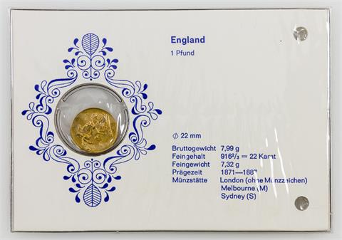 Großbritannien/GOLD - 1 Sovereign 1876, Victoria,