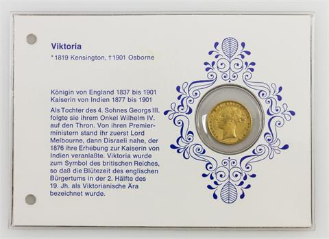Großbritannien/GOLD - 1 Sovereign 1881, Victoria Jugendbild,
