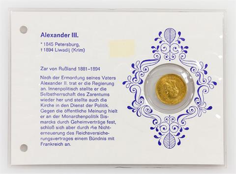 Russland/GOLD - 5 Rubel 1893 r, Zar Alexander III.,