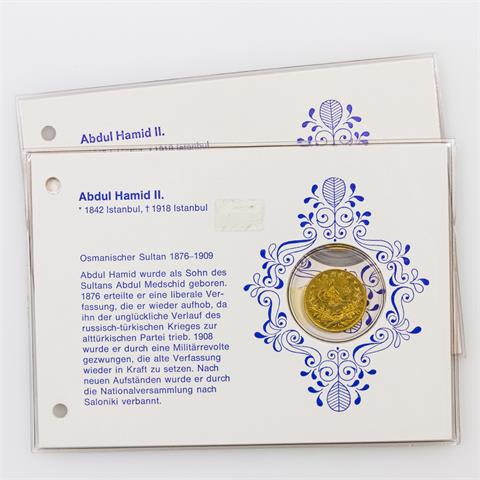 Türkei/GOLD - Konvolut: 2 x 100 Piaster Abdul Hamid II.,