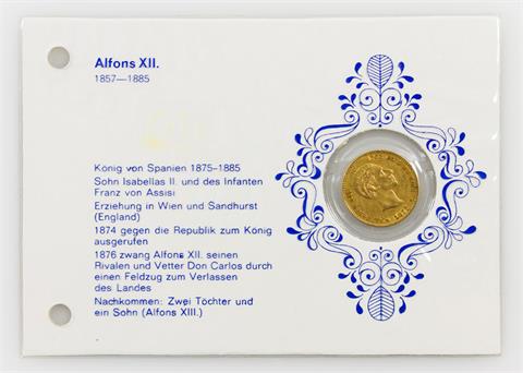 Spanien/GOLD - 25 Pesetas 1877, Alfons XII.,