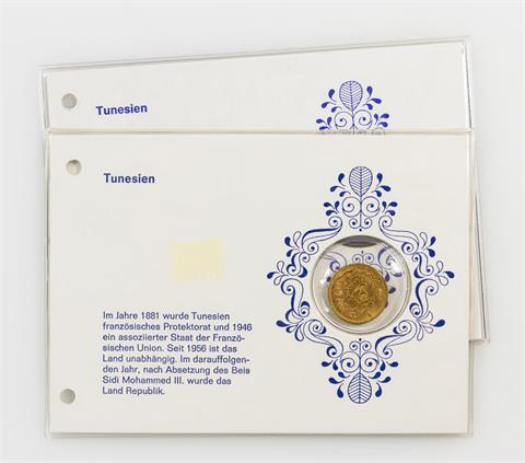 Tunesien/GOLD - Konvolut: 2 x 20 Francs 1892 und 1903,