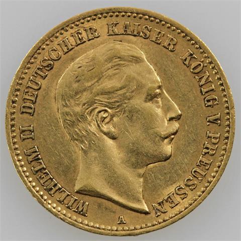 Preussen/GOLD - 10 Mark 1905 A, Wilhelm II.,