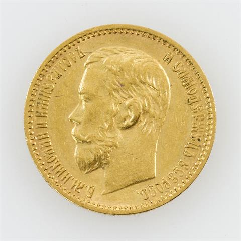 Russland - 5 Rubel 1989/r Nikolaus II, GOLD,
