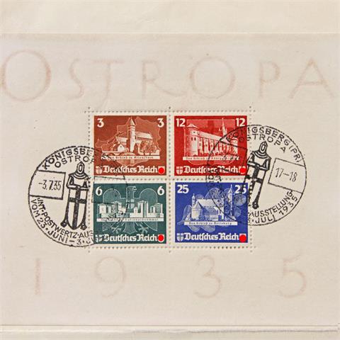Dt. Reich - 1935, OSTROPA Block auf Brief (Drucksache/Nachnahme),