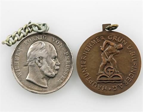 2 Medaillen - Limesmedaille 1938 Abschnitt Offenburg,