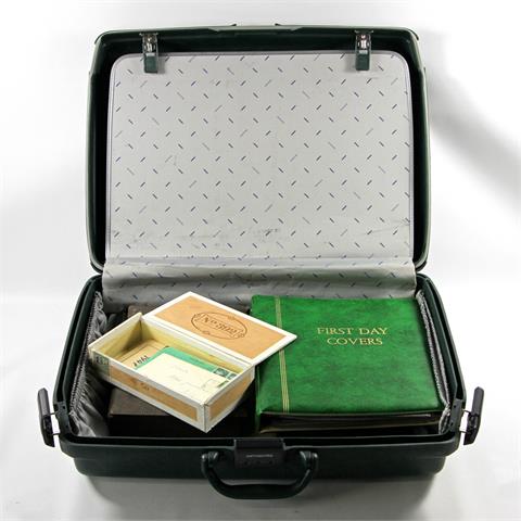 Briefmarken - Koffer mit Restnachlass eines Allround-Sammlers, dabei