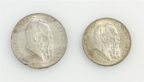 Bayern - 1911, 3 und 5 Mark, Prinzregent Luitpold,
