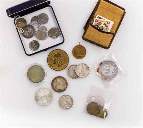 Münzen und Medaillen, darunter u.a. Weimarer Republik 5 Reichsmark 1929 E Meissen,