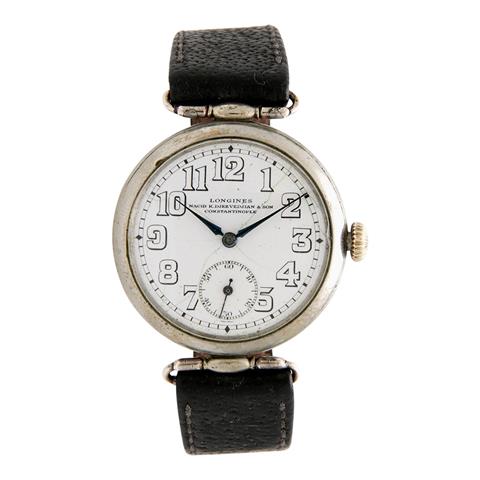 LONGINES Armbanduhr, 1910/20er Jahre. Gehäuse Silber 835 (SD Metall).