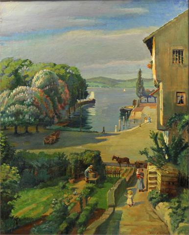 WINKLER, WILLI (1882-1964): "Mai am See" (Ansicht Bodensee).
