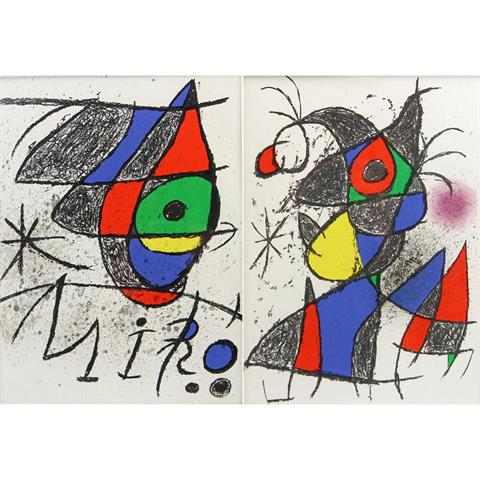 MIRÒ, JOAN (1893-1983), NACH: 2 Grafiken aus "Peintures - Gouaches - Dessins/Ausst. Gal. Maeght 1972".