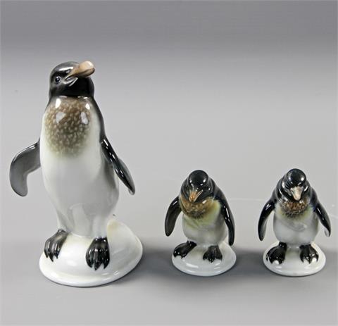 ROSENTHAL drei Pinguine, 20.Jh.,