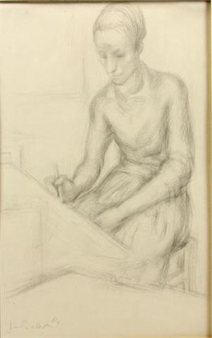 KETTNER, GERHARD (1928-1993): "Maria, zeichnend", 1964,