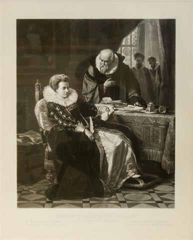 HABELMANN, PAUL SIGMUND (1823-1890): Königin Elisabeth von England bestätigt das Todesurteil der Maria Stuart,