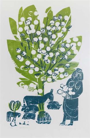 FELGER, ANDREAS (1935):" Blütenbaum", 1977,