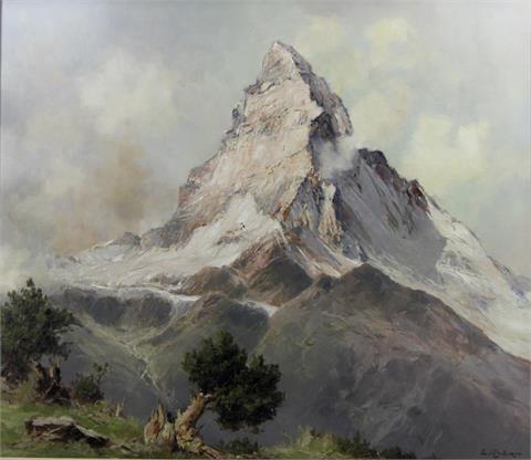 BRÖCKER, ERNST (1893-1963): Blick aufs "Matterhorn", 19./20. Jh.,