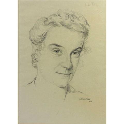 HERMANN, HANS (1885-1980): Damenporträt "Edith", 1945,