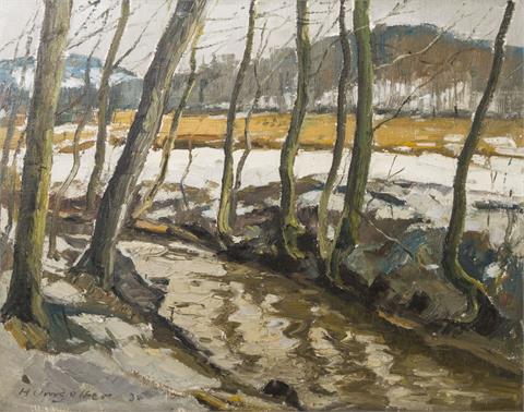UMGELTER, HERMANN LUDWIG (1891-1962): Winterlicher Flusslauf,