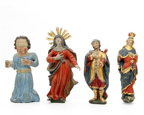 Vier Heiligenfiguren, 19./20.Jh.,