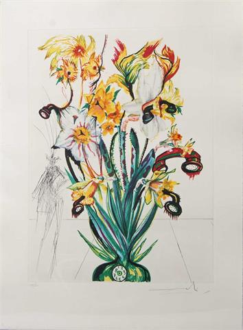 DALI, SALVADOR (1904-1989): 1 Bl. "Narcissus telephonans inondisx" aus der Serie "Surrealistic Flowers", 1972,