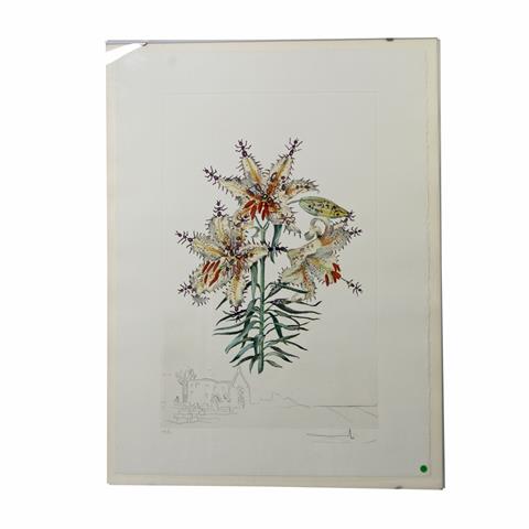 DALI, SALVADOR (1904-1989): 1 Bl. "Lilium auratium formicans" aus der Serie "Surrealistic Flowers", 1972,