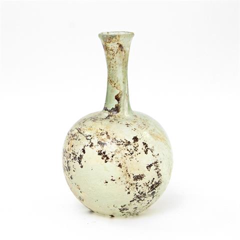 Antike Flasche aus Glas. RÖMISCH, wohl 1.-2. Jh.n.Chr.