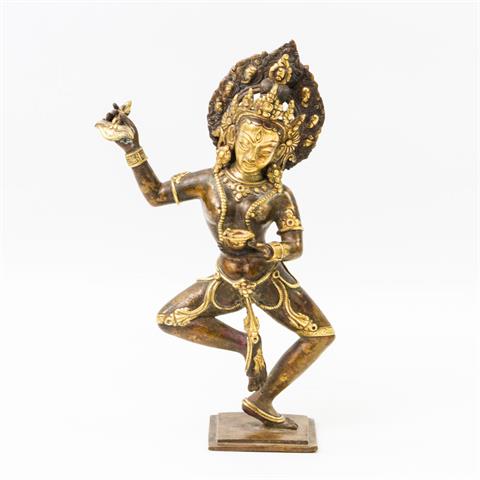 Tanzende Dâkinî aus Bronze. NEPAL, neuzeitlich