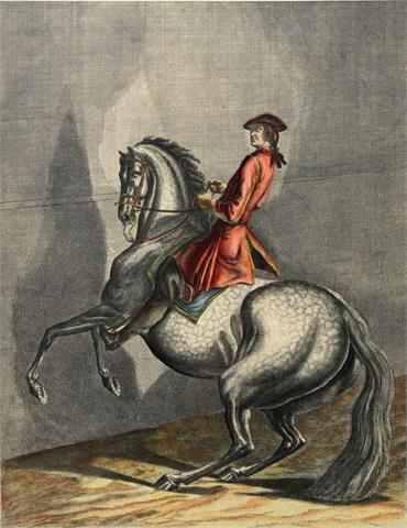 RIDINGER, JOHANN ELIAS (1698-1767): "Redopp lincks an der Wand",