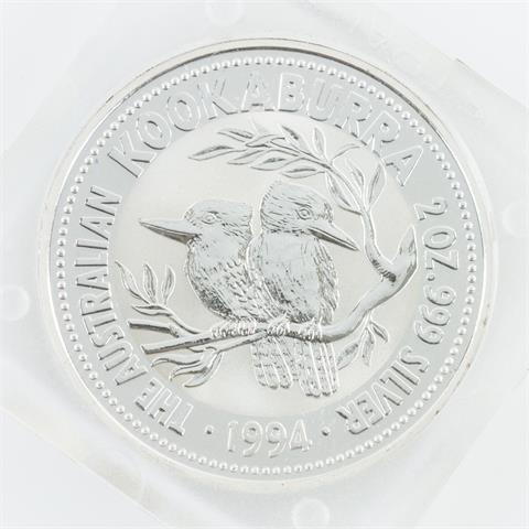 Australien - 2 Dollars, Kookaburra, 1994, SILBER,