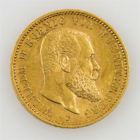 Württemberg - 20 Mark in GOLD, 1897, ss-vz.