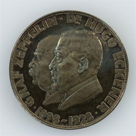 Medaille Graf Zeppelin und Dr. Hugo Eckener, Silber .900,