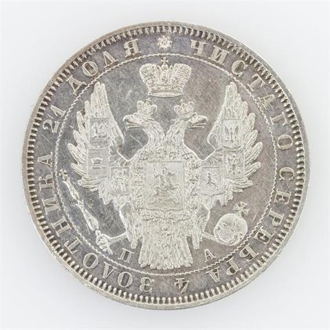 Russland - Rubel 1851, Doppeladler, St. Petersburg,